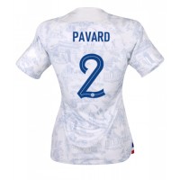 Frankreich Benjamin Pavard #2 Fußballbekleidung Auswärtstrikot Damen WM 2022 Kurzarm